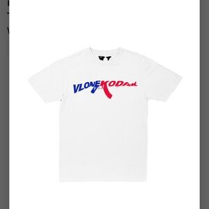 VLONE White and Red Short Sleeve Tee
